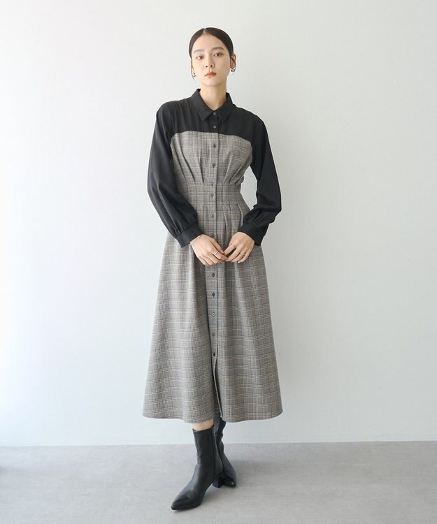 YECCA VECCA ベアドッキングワンピース Check
