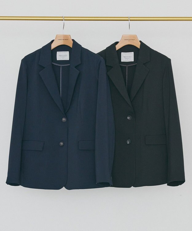 AMERICAN HOLIC 【イージーケア】テーラードジャケット Black