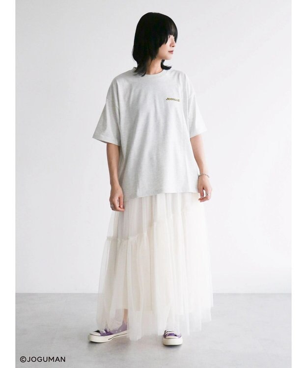 Green Parks ジョグマン／カラフルバックプリントＴシャツ Oatmeal