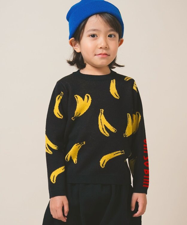 ami amie 【UNISEX】バナナプルオーバー85cm～130cm ブラック