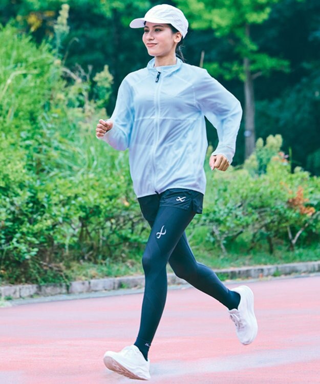 CW-X 【UNISEX】 CW-X ウインドブレーカー 上下開きファスナー スポーツウェア 長袖 ハイネック ユニセックス DWR599 /ワコール ブルー