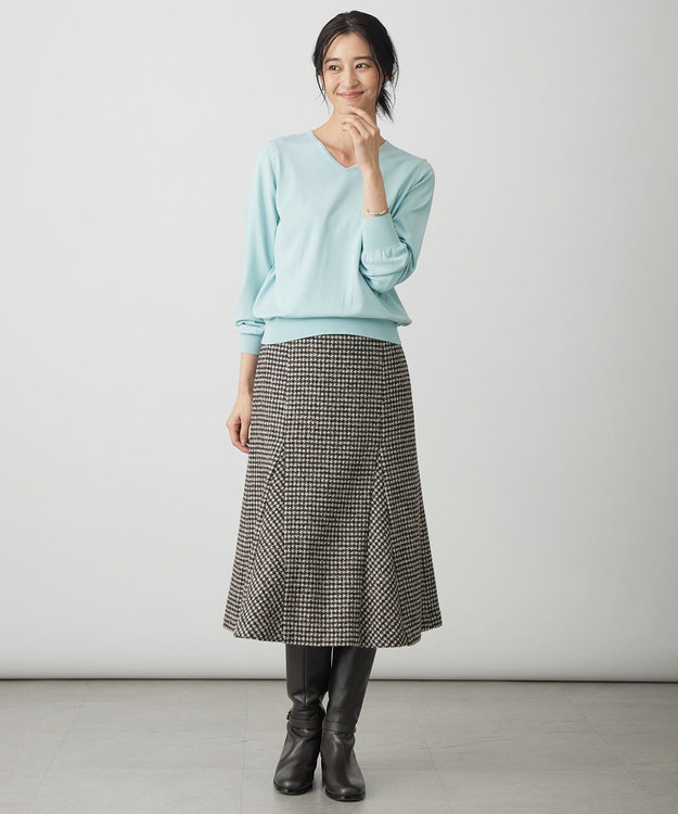 J.PRESS LADIES 【人気のため新色追加】PRINCE Vネック ニット ミント系