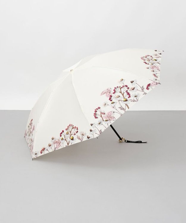 AURORA 【 JILL STUART（ジル スチュアート）】ボタニカルプリント雨傘（折りたたみ傘） ピンク