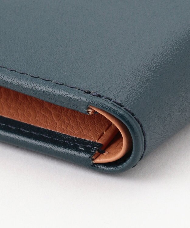 J.PRESS MEN 【MORPHO×J.PRESS】スムースヌメ 二つ折り財布 ネイビー系