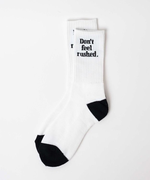 WEGO カラーロゴリブソックス ブラック