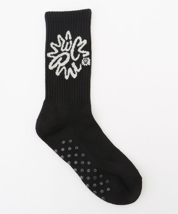 PW CIRCULUS 【虫よけ加工】【WOMEN】サークルロゴ　ミドルソックス  ゴルフ ブラック系