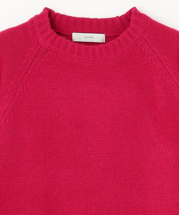 ANY 【6色展開】ラムウールラグランスリーブニット ピンク