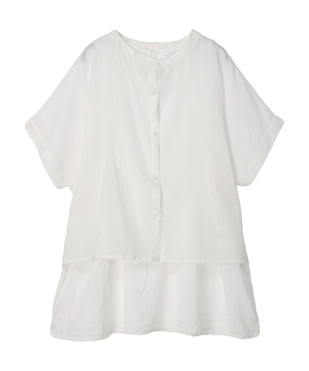 Green Parks インド綿　ＳＥＴ２点レイヤード風ブラウス Off White