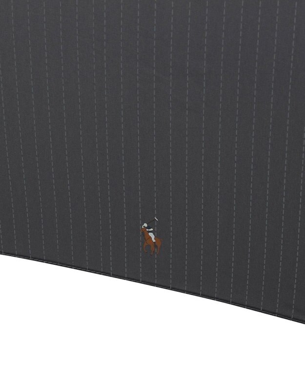 MOONBAT 【大きめ】POLO RALPH LAUREN 長傘 メンズ ストライプ ワンポイント刺繍 70cm ブラック