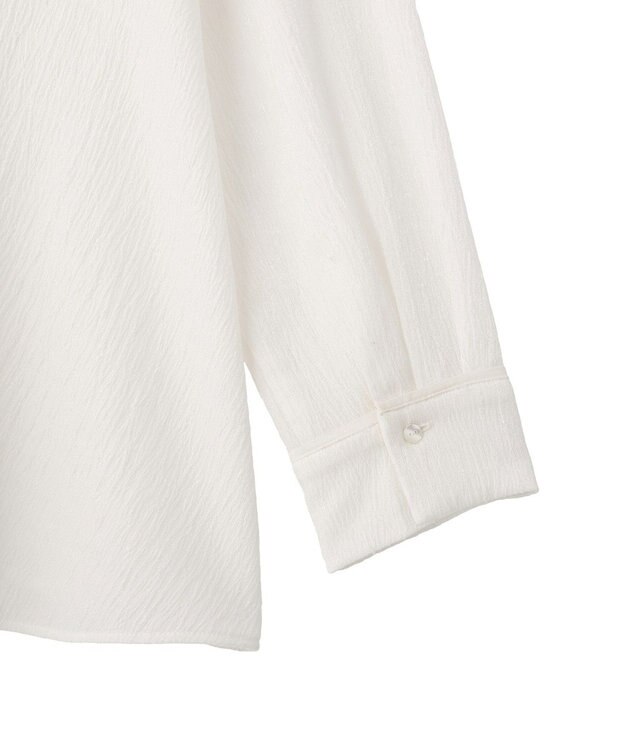 YECCA VECCA パールジャガードペプラムブラウス Off White