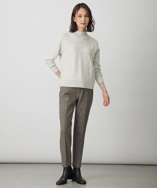 J.PRESS LADIES L チェルビック テーパード パンツ ブラウン系