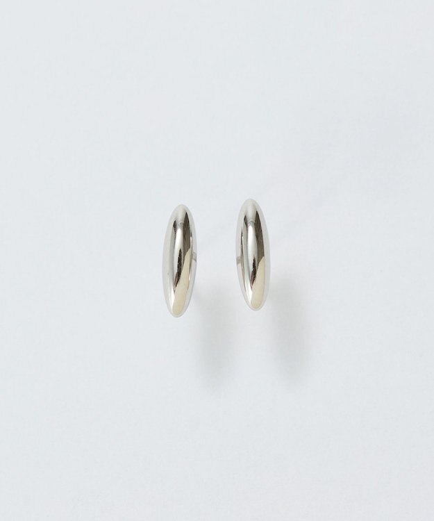 Phoebe 【金属アレルギー対応】メタルオーバルグレースピアス　シルバー/サージカルステンレス シルバー