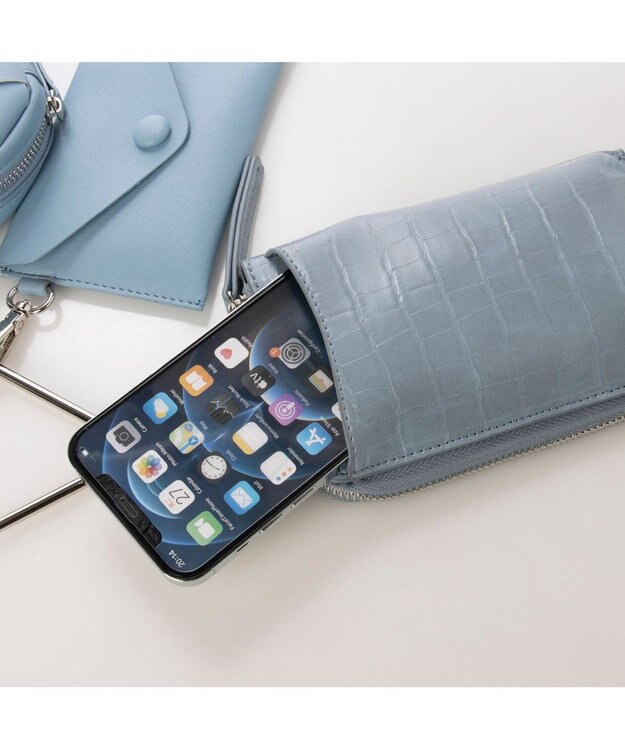 LA BAGAGERIE 【MONICA】トライアングルマルチショルダーバッグ ブルー