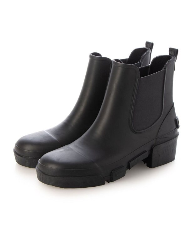 MODE ET JACOMO <carino>【レイン対応】サイドゴアレインブーツ ブラック