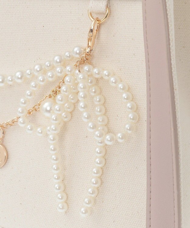 Maison de FLEUR チャーム付きスクエア2Wayバッグ Pink