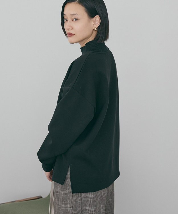 AMERICAN HOLIC ハイネックリブポンチプルオーバー Black