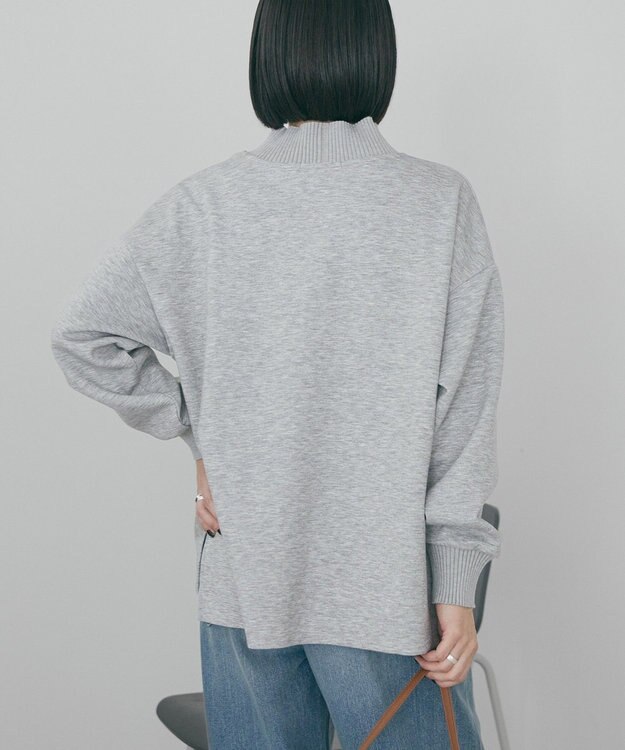 AMERICAN HOLIC ハイネックリブポンチプルオーバー Gray Mixture