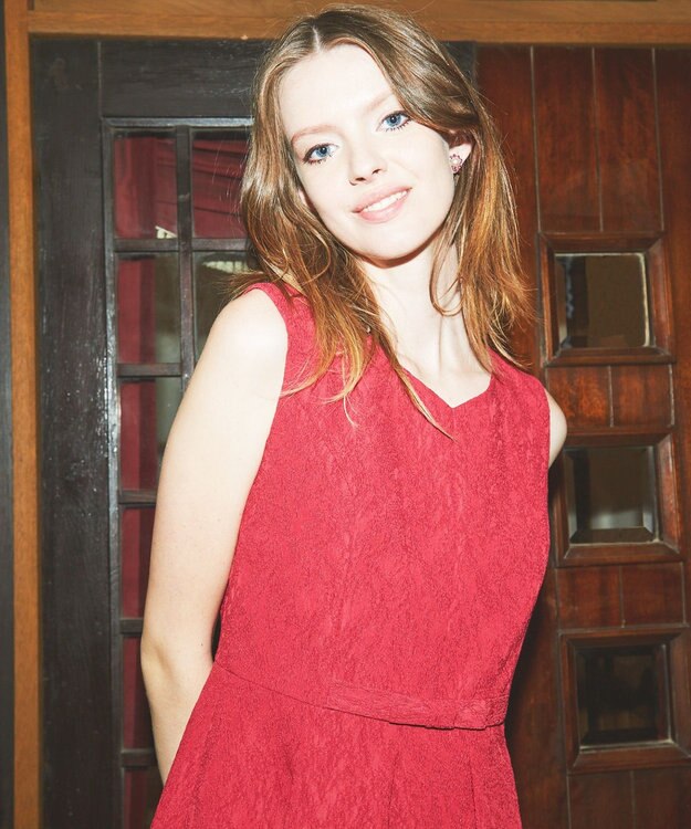 TOCCA 【洗える！】PONPON MUM ドレス レッド系