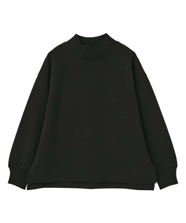 AMERICAN HOLIC ハイネックリブポンチプルオーバー Black