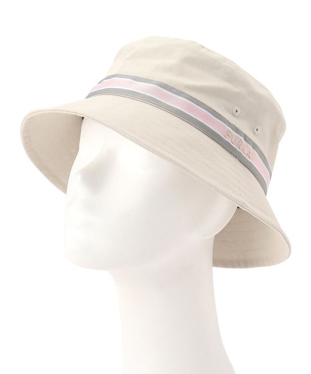 MOONBAT FURLA(フルラ) バケットハット　グログラン巻き ベージュ