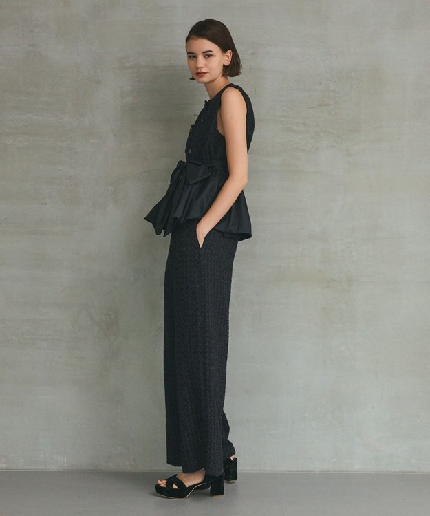 GRACE CONTINENTAL ツイードコンビジレ ブラック