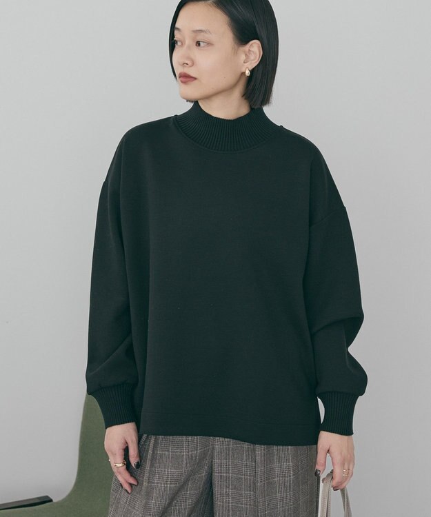 AMERICAN HOLIC ハイネックリブポンチプルオーバー Black
