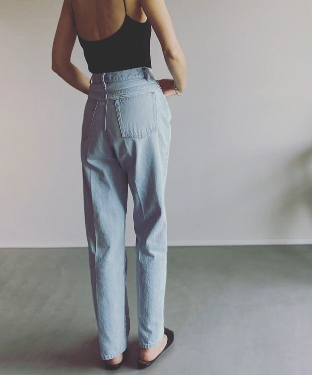 woadblue ハイライズデニムパンツ アイスブルー ICEBLUE