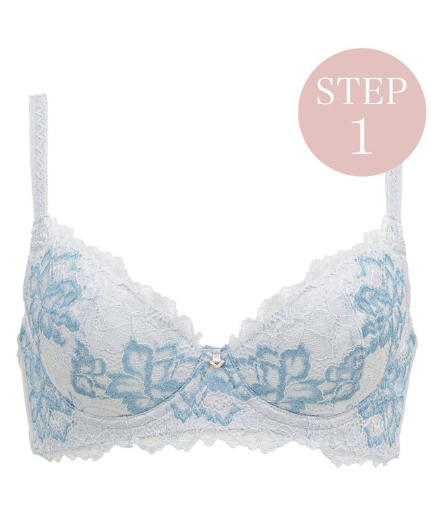 BRADELIS New York 【BRADELIS New York / 育乳補整ブラ・STEP1 集める】ウェンディステップ1ブラ24S2 ブルー