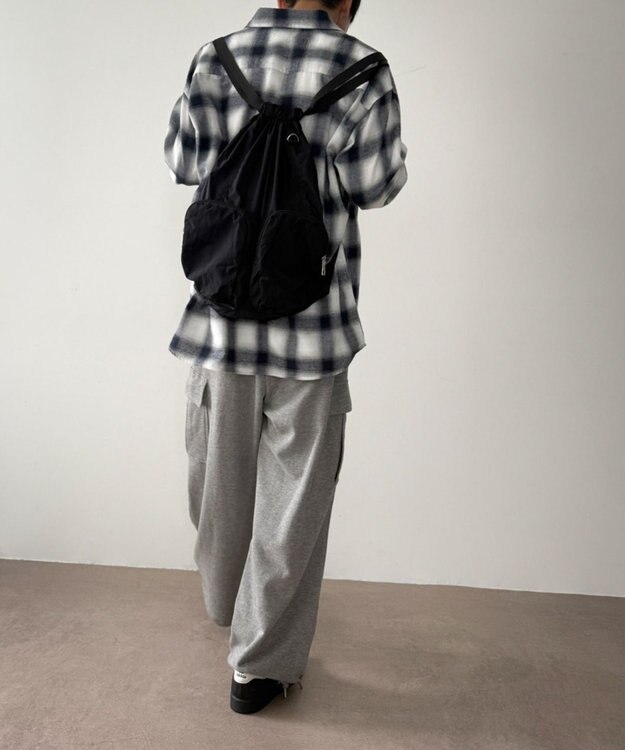 WEGO 【ユニセックス着用ITEM】ポケットデザインナップサック ブラック