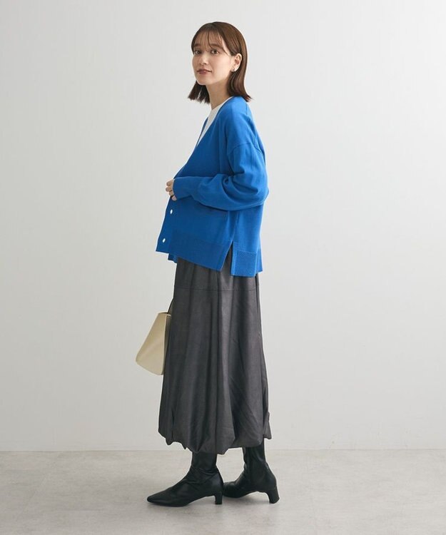 Green Parks 洗える　Ｖネックカーディガン Blue