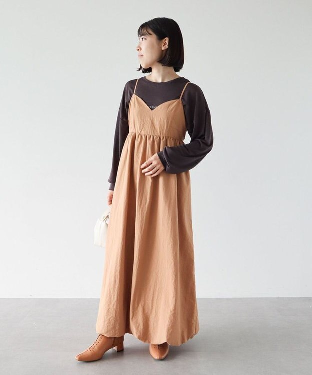 Green Parks ・ＥＬＥＮＣＡＲＥ　ＤＵＥ　バルーンキャミワンピース Beige