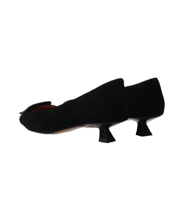 INTER-CHAUSSURES 【ANGEL ALARCON】ポインテッドトウオーナメントパンプス ブラックスウェード