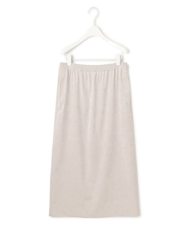 ICB L 【洗える】ストレッチスエード ナロースカート トープ系