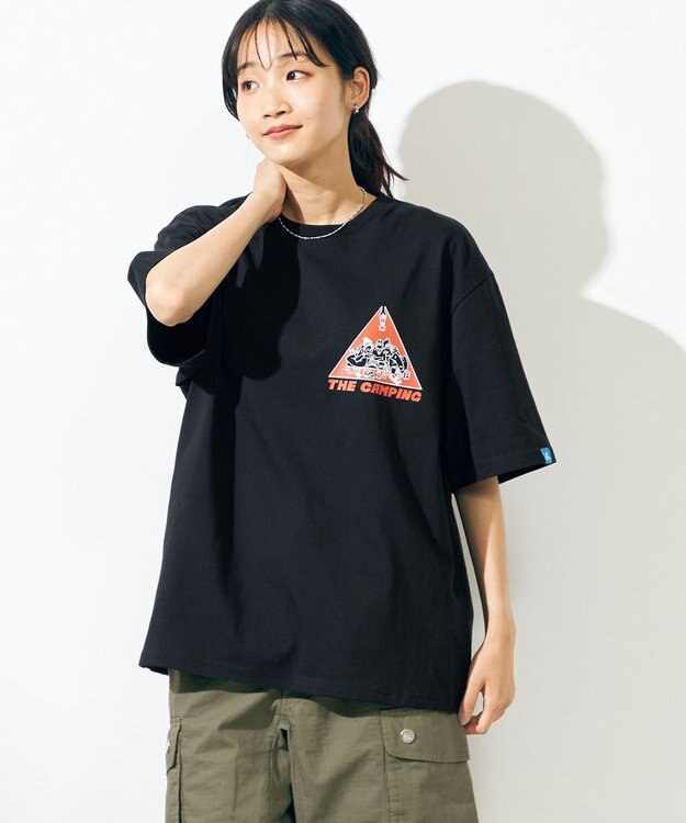 SHARE PARK MENS 【UNISEX】UVカット アートコラボTシャツ〈CAMP〉 ブラック