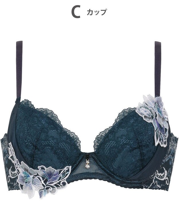 Wing ブラジャー Wing Lesiage 脇すっきりの着やせシルエット 背中すっきり 【2860シリーズ】 ブラ PB2861 ウイング／ワコール グレイッシュブルー