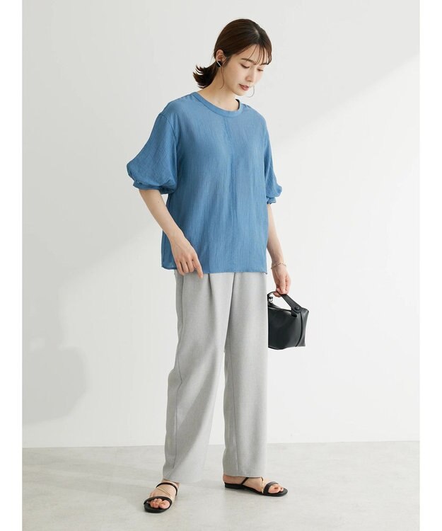 Green Parks ・ＥＬＥＮＣＡＲＥ　ＤＵＥ　バルーンスリーブブラウス Blue