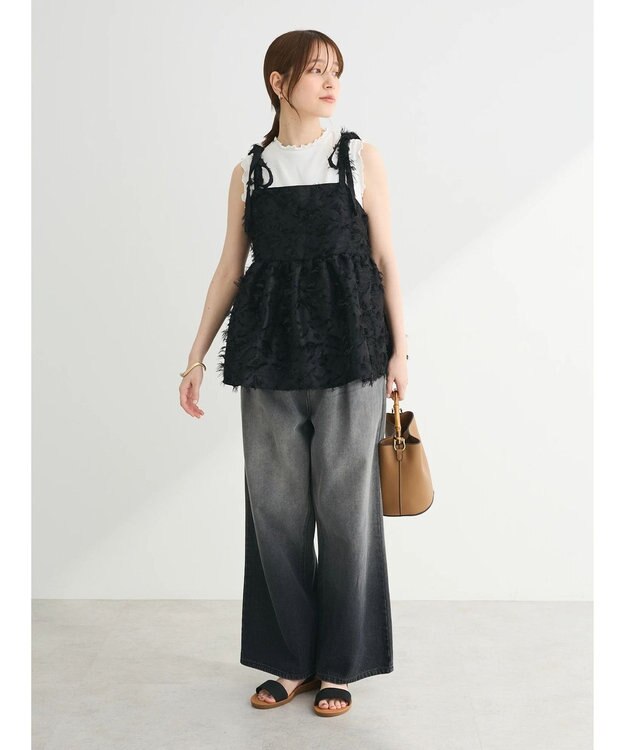 Green Parks ・Ｐｅｔｉｔ　Ｆｌｅｕｒ　メローｓｔリブタンクトップ Off White