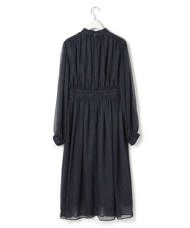 23区 L 【APPLAUDIR】クレープシフォン ドレス ネイビー