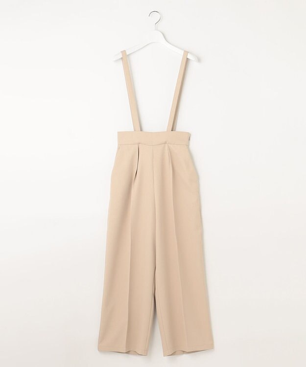 Feroux サスペンダー付きハイウエスト パンツ ベージュ系