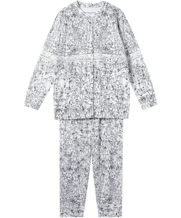 tsumori chisato SLEEP ツモリチサト パジャマ 長袖 長ズボン 綿100%(本体) 接結天竺素材 レディース UDX503 /ワコール アイボリー