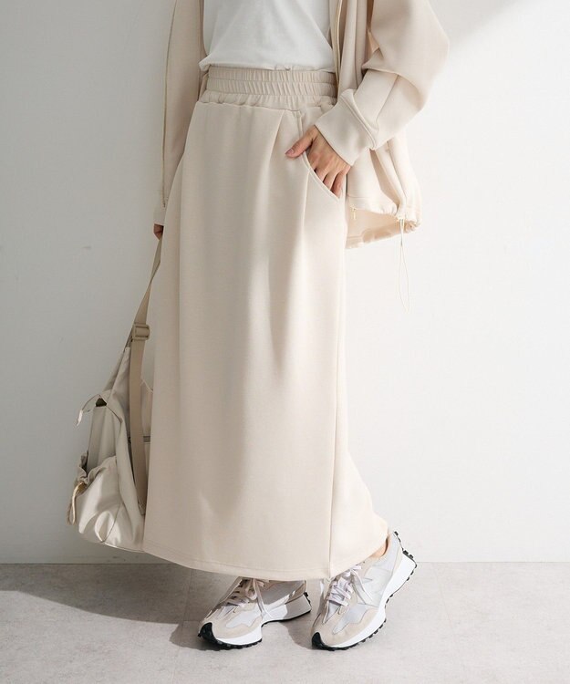 Green Parks ウエストタックＩラインカットスカート Light Beige