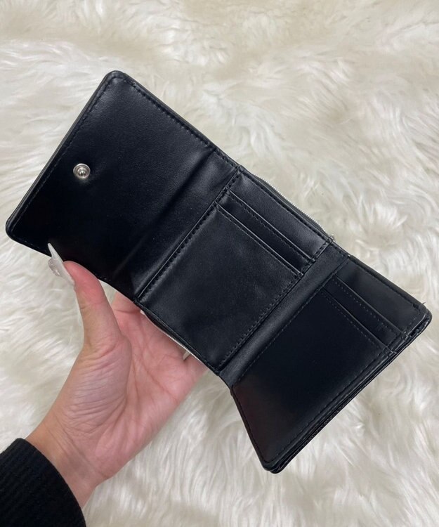 WEGO メタルハートスタッズウォレット ブラック