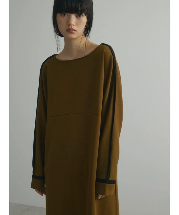 Green Parks armonia．ダンボール配色ワンピース Khaki