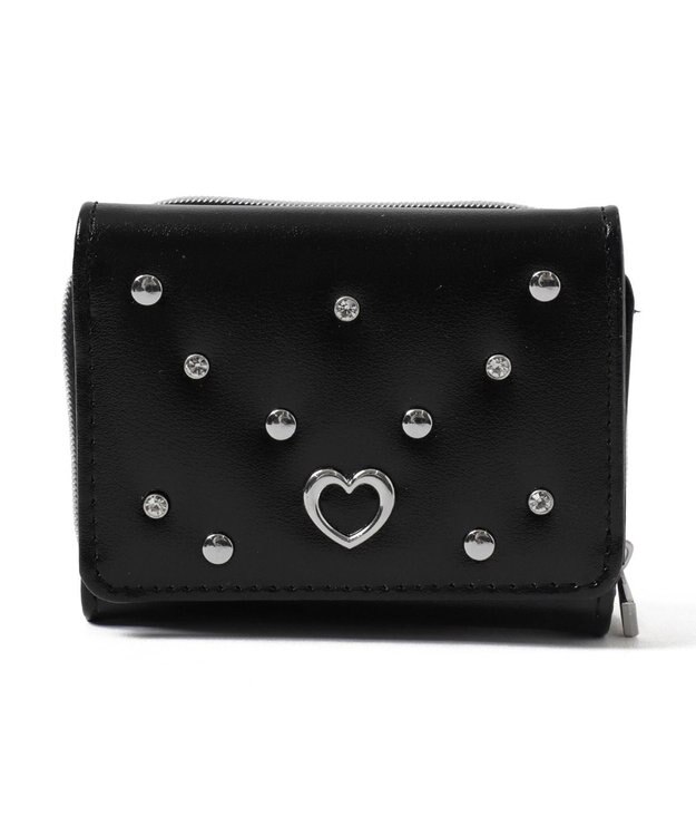 WEGO メタルハートスタッズウォレット ブラック