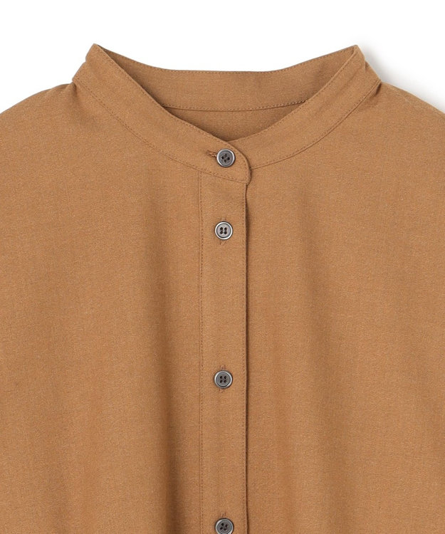 UNFILO ライトフランネル オーバーシャツ キャメル