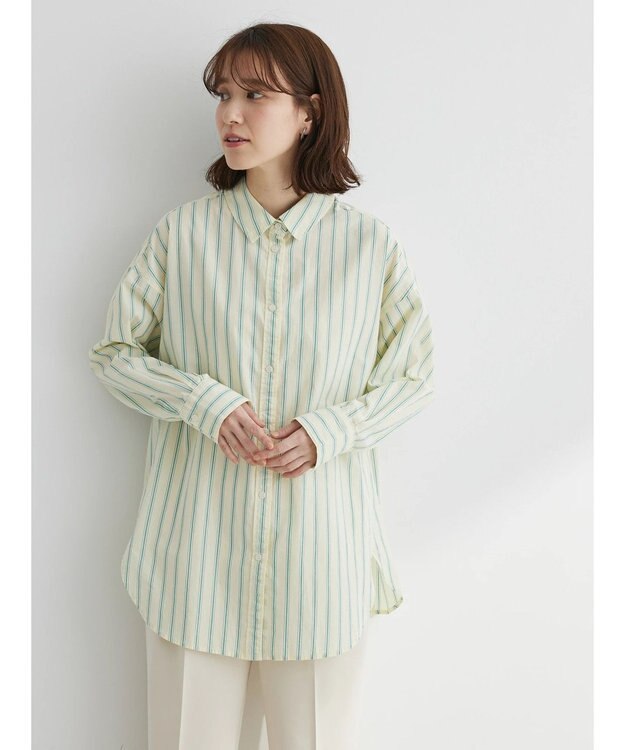 Green Parks アソートストライプシャツ Yellow