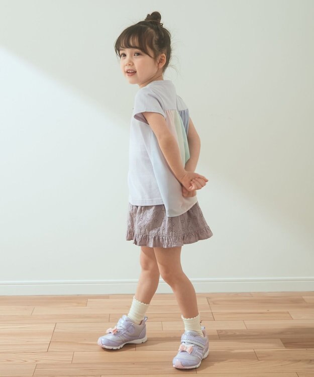 ANY KIDS オーバーレースキュロット ラベンダー系