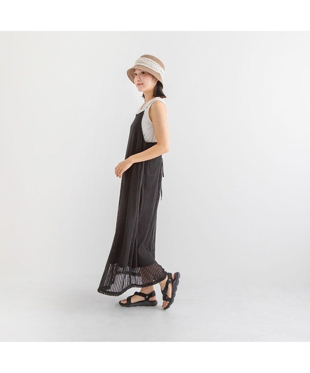 林八百吉商店 un chapeau  リネンブレードハット モカ