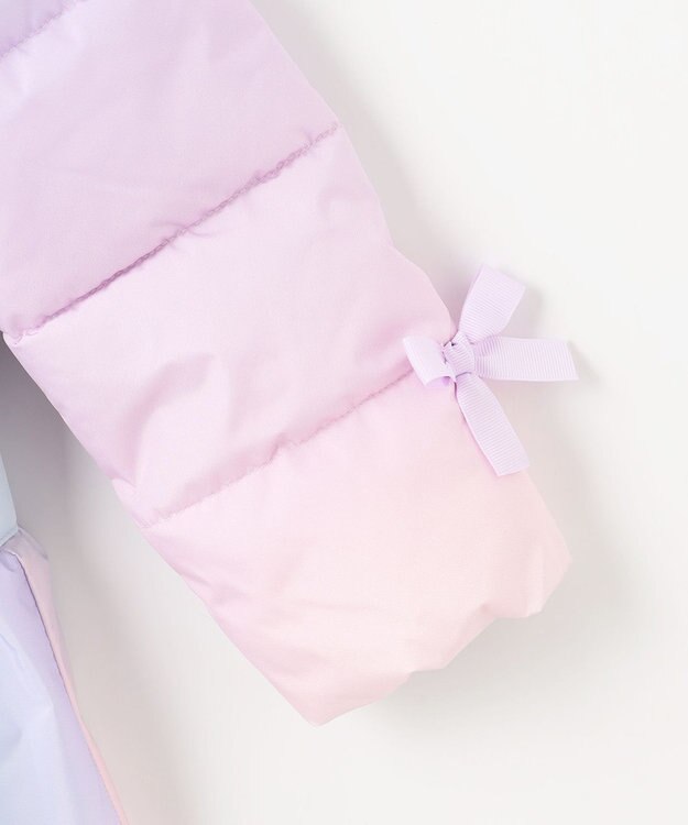 ANY KIDS 【洗濯機OK】中綿リボンコート レインボー