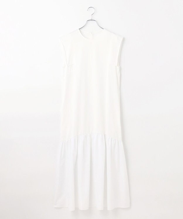 #Newans 【撥水・吸水速乾】コンビネーションペプラムワンピース ホワイト系